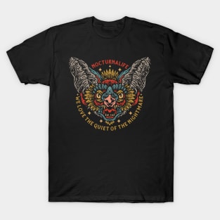 bat colorful hand drawn vintage T-Shirt